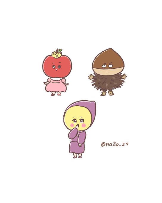 寝る前にラクガキ!! 季節の子第二弾 20分でばーっと描いた!すっきり! おやすみなさい〜  #季節の子