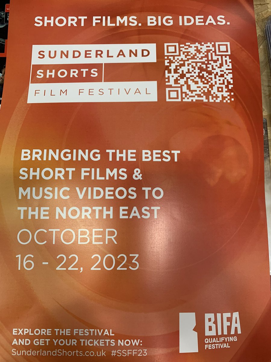 Film fanatics you’ll love this 🎬 Sunderland Shorts Film Festival is happening between 16th-22nd October. Tickets are available from sunderlandshorts.co.uk #SSFF23