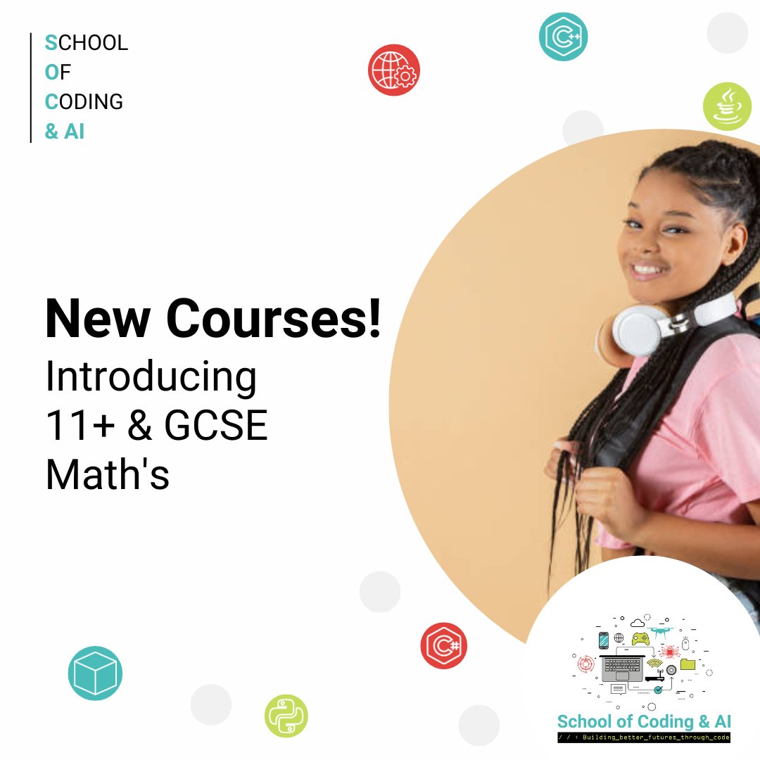 schoolofcoding's tweet image. Elevate Your Child's Success in 11+ and GCSE Math's! Enroll Today for a Brighter Future.
Book your FREE trial today!
schoolofcodinguk.com/coding-classes…...
Read More...
schoolofcodinguk.com/exciting-news-…
#schoolofcodingai #gcsemaths #elevenplus #exams #tech #FREE #newcourses #FreeTrial