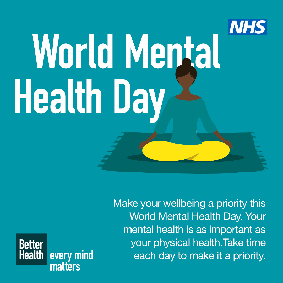 There are little things we can all do to look after our mental wellbeing, and these can make a big difference to how we feel. This #WorldMentalHealthDay, find your little big thing. Get tips and resources from #EveryMindMatters: nhs.uk/every-mind-mat…