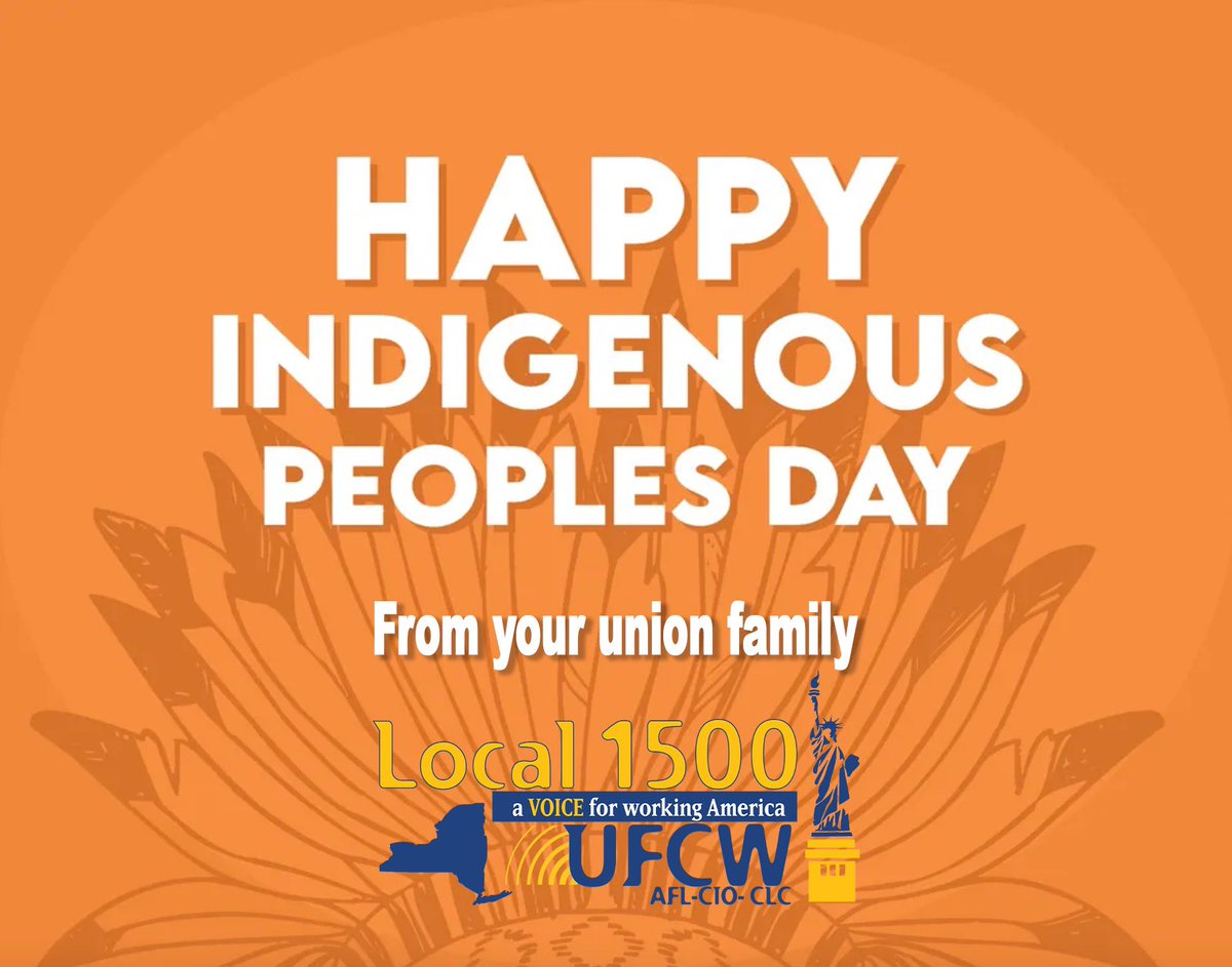 UFCW1500's tweet photo. Happy #ColumbusDay
 and Happy
#IndigenouspeoplesDay https://t.co/W8ZZxMaCoz