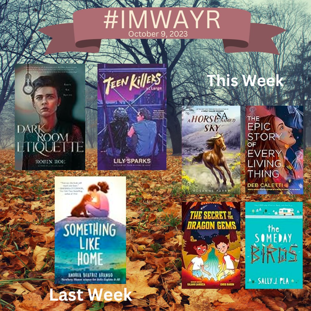 Hi everyone and Happy Monday... at least here in Canada as we're off for Thanksgiving and after two very busy days of family, today will be a relaxing day and the weather is perfectly overcast for an inside reading day. 

What are you reading? #IMWAYR #amreading #mglit #YA