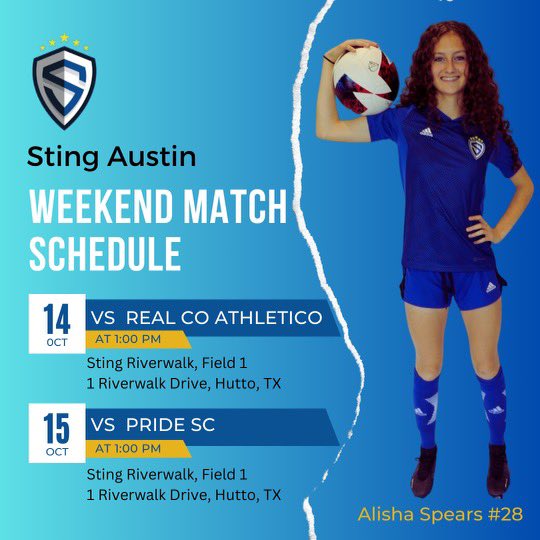 ECNL WEEK 3!!!  We welcome two Colorado teams back to <a href="/EcnlTexas/">ECNL Girls Texas Conference</a> and host them in ATX!!! Come watch, <a href="/TexasSoccer/">Texas Soccer</a> <a href="/CoachAngeKelly/">Ange Kelly</a> <a href="/SEUWSoccer/">St. Edward's Women's Soccer</a> <a href="/CTXWSOC/">CTX Women’s Soccer🌪</a> <a href="/TXStateSoccer/">Texas State Soccer</a> <a href="/BaylorFutbol/">Baylor Soccer</a> <a href="/coleouren/">Cole Ouren</a> <a href="/UIWWomensSoccer/">UIW Women's Soccer</a> <a href="/UTSAWSOC/">UTSA Soccer</a> <a href="/TUWSoccer/">Trinity Soccer</a> <a href="/SUPiratesWSOC/">Southwestern WSoccer</a> <a href="/ImYouthSoccer/">ECNL/GA/Recruiting/College Soccer</a> <a href="/ImCollegeSoccer/">College Soccer Truth ™</a>