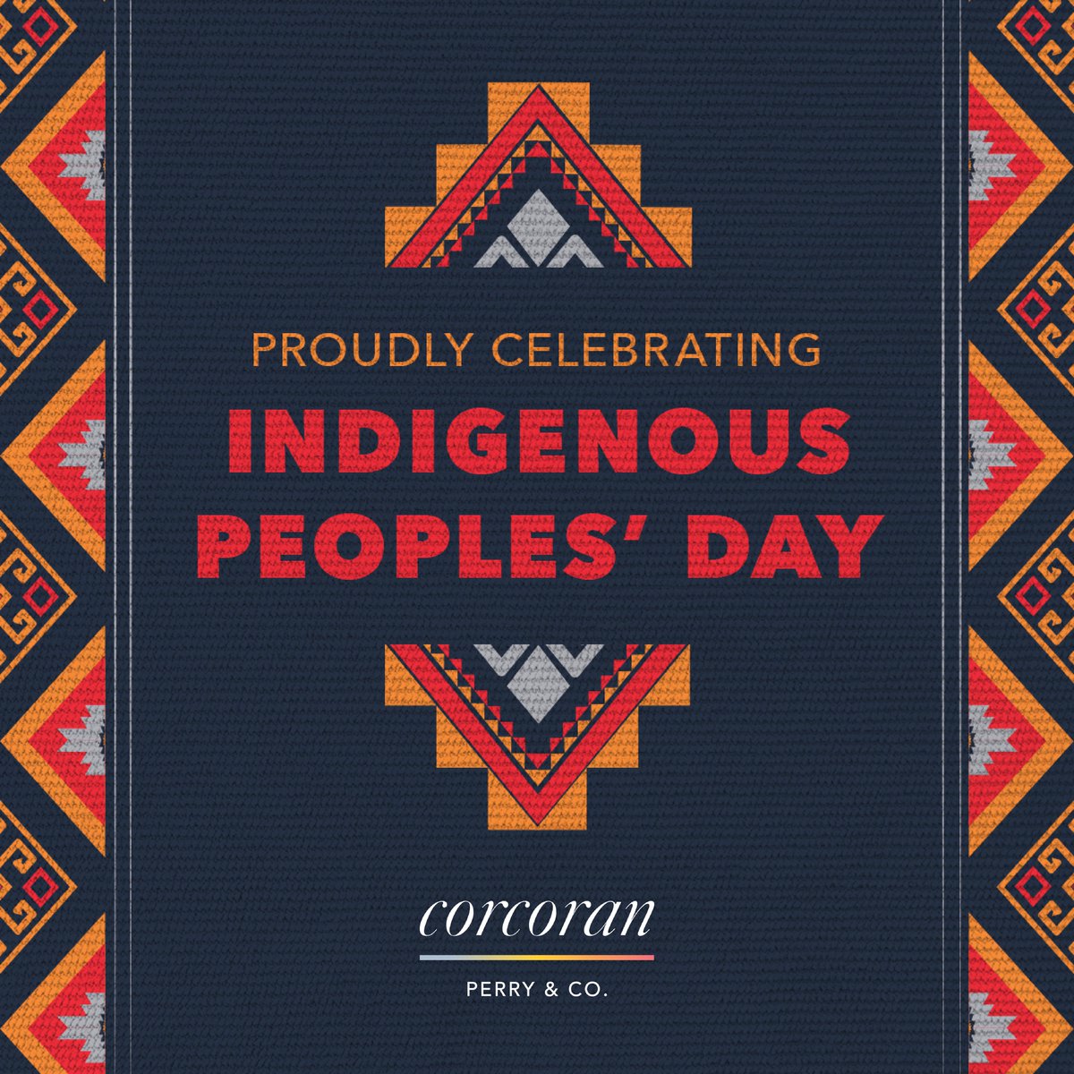 CorcoranPerryCo's tweet photo. Happy Indigenous Peoples' Day!

Today, we celebrate the rich cultures and contributions of Indigenous communities. Let's honor their heritage and work towards a more inclusive world. 🌎❤️ https://t.co/Kwz2LTdzRw