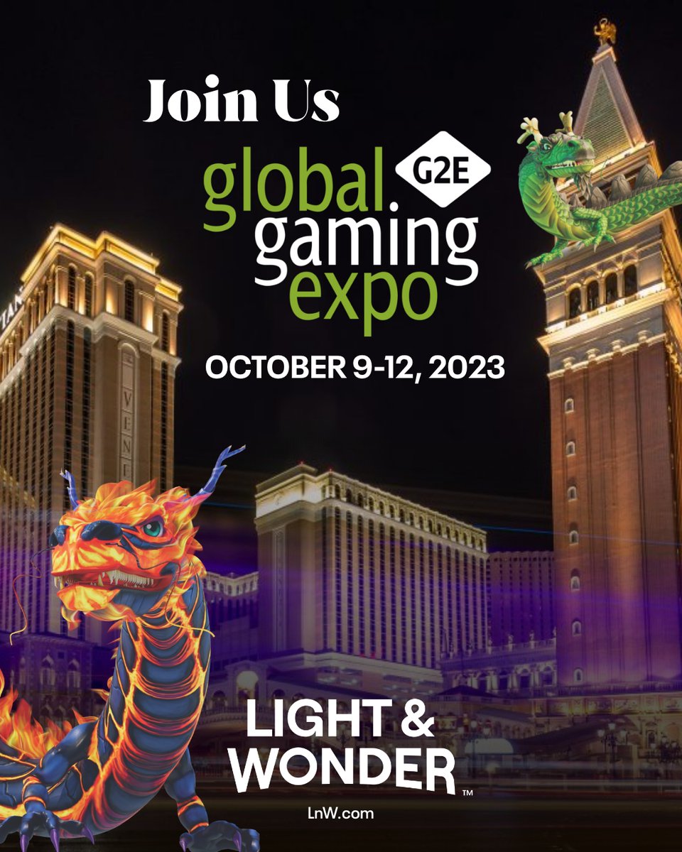 Today is the day! The 2023 Global Gaming Expo kicks off at The Venetian Resort Las Vegas Expo. 🙌 See you at booth 1116 and stay tuned to our social channels at @LightNWonder. #LNWatG2E | #G2E2023