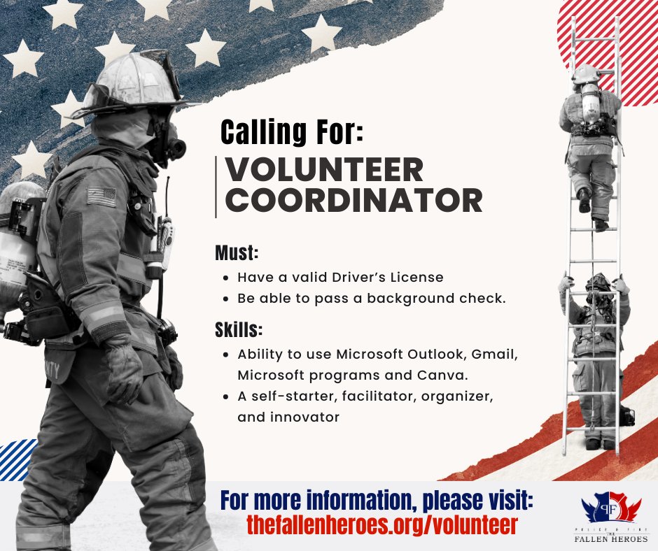 FallenHeroesOrg's tweet photo. We need your help! Our volunteers are growing and we need a coordinator to help with our mission here! If you would like to volunteer with us - please contact info@thosewhoserved.org  #volunteeropportunity #nonprofitorganization #helpinghand #communityservice #giveback https://t.co/iZH7FxRdVt