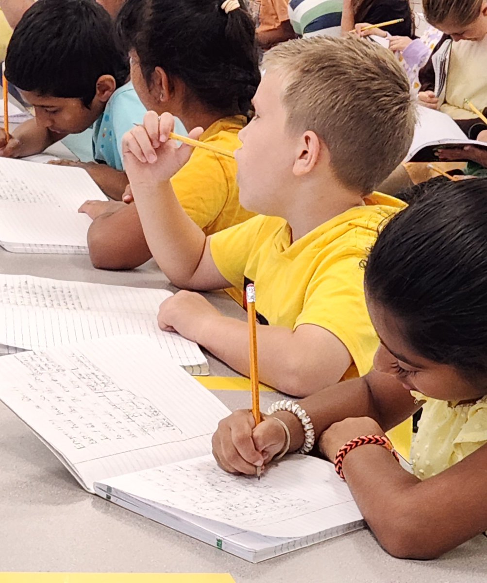 Students listened and took notes as our school board member talked to us about leadership on Friday! Thanks for a great time of learning, Mr. Serotkin! <a href="/GoshenPostES/">Goshen Post ES</a> #goGPgators #pbl
