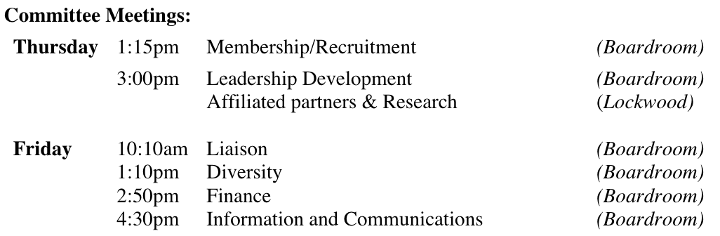 Interested in getting more involved in service and leadership within CLD? Consider joining a committee meeting (schedule below) during #CLD2023 to learn more. 
Details for each committee linked here:
council-for-learning-disabilities.org/cld-committee-…