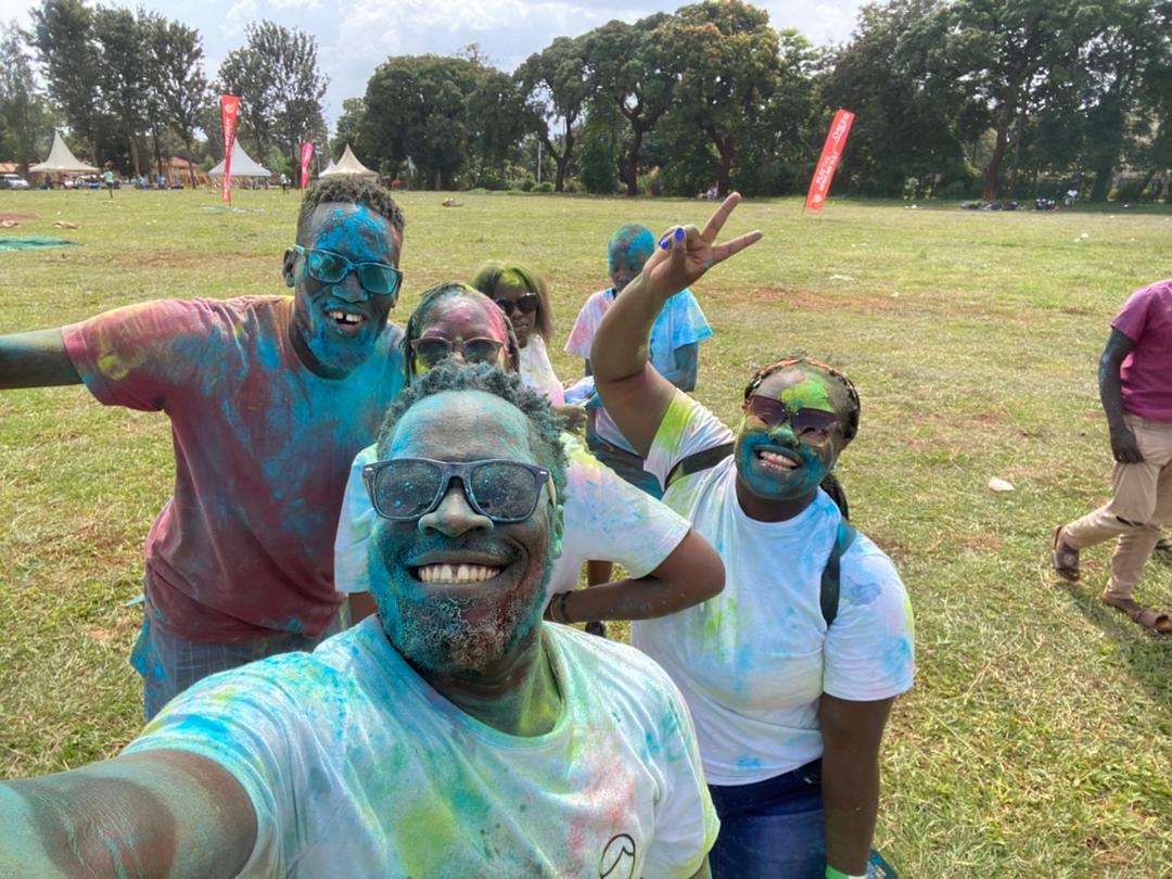 MageroAbraham's tweet photo. Today was about celebrating #UgandaAt61 , joined friends of like mind for the #JinjaColorRun in celebration of Uganda's #Independence . Some of the proceeds from this run will go to @ict4educationug a mobile computer lab giving opportunity to rural schools to access ICT training. https://t.co/SzZtsBK7Y0