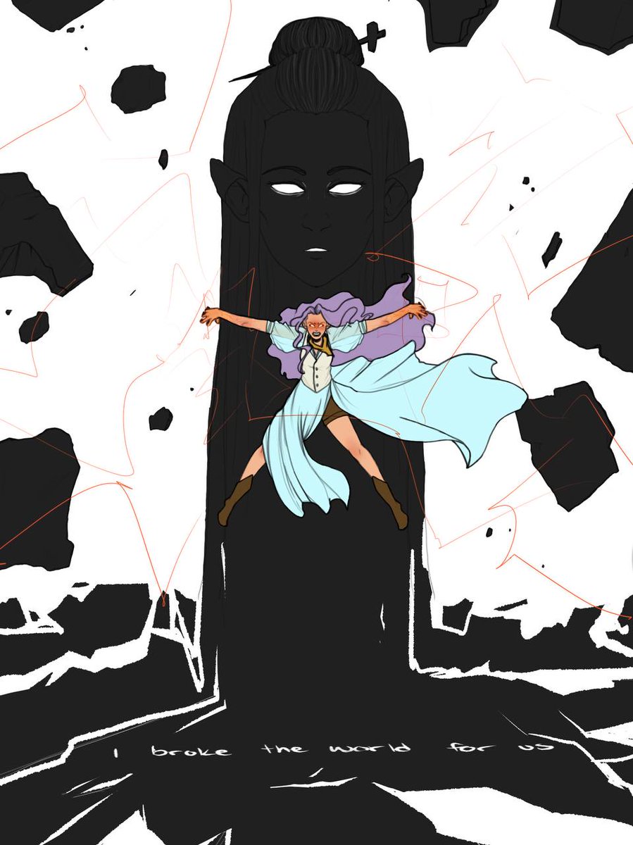 raindapple's tweet photo. "I broke the world for us." #CriticalRoleArt https://t.co/hLemBRdHle