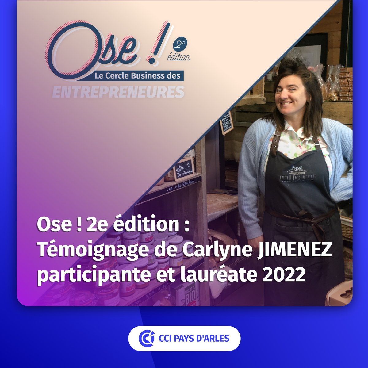 CCIPAYSARLES's tweet photo. [#LundiMotivation💪]
📅 J-31 pour la 2e édition de Ose ! Le Cercle #Business des #Entrepreneures. Découvrez le témoignage de Carlyne JIMENEZ, gérante de l'épicerie L'Ethiquette, lauréate 2022 &amp; marraine de l'édition 2023 🚀

ℹ️ https://t.co/X0sMgbISxb

cc @maregionsud @bpifrance https://t.co/7YTtFc1jWd