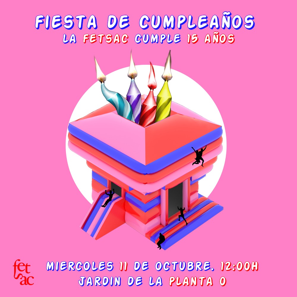 Seica este ano todo o mundo está a celebrar o aniversario, e a FETSAC non ía ser menos!!!! 

Estades todas convidadas ó 15 ANIVERSARIO DA FETSAC!

Reúnete con nós e ven polo teu anaco de tarta ó Xardín da entrada (Planta 0), este mércores 11 ás 12:00 da mañá.