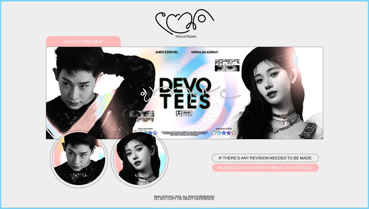 [ ] wtp.

Finally ganti baju juga sama layout kerennya <a href="/realistecho/">ECHO.</a>! Thank you so much for listening to our request yang minta warnanya kaya paddle pop rainbow, lucu banget resultnya we're super in love.🥹♡