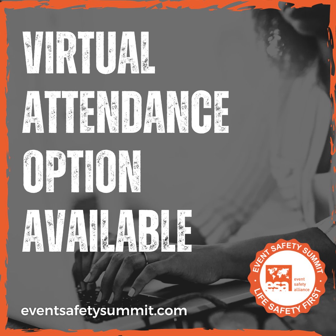 Event Safety Alliance (@eventsafety4all) on Twitter photo Can't make it to Houston for the Event Safety Summit? Take part in this year's program from anywhere in the world with our virtual attendance option. No need to glue yourself to your desk - all sessions will be available on demand shortly after delivery. eventsafetysummit.com Can't make it to Houston for the Event Safety Summit? Take part in this year's program from anywhere in the world with our virtual attendance option. No need to glue yourself to your desk - all sessions will be available on demand shortly after delivery. eventsafetysummit.com