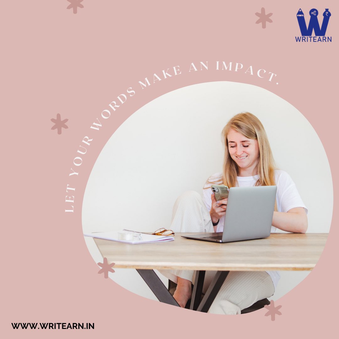 Let your words make an impact 💡 Join us and start blogging writearn.in/?is_signup=true . . . #writearn #writeandearn #writers #writersofindia #indianwriters #hindiquotes #hindiwriter #bloggin #indianbloggers #instablogger #earnmoneyfromhome #onlinemoneymaking