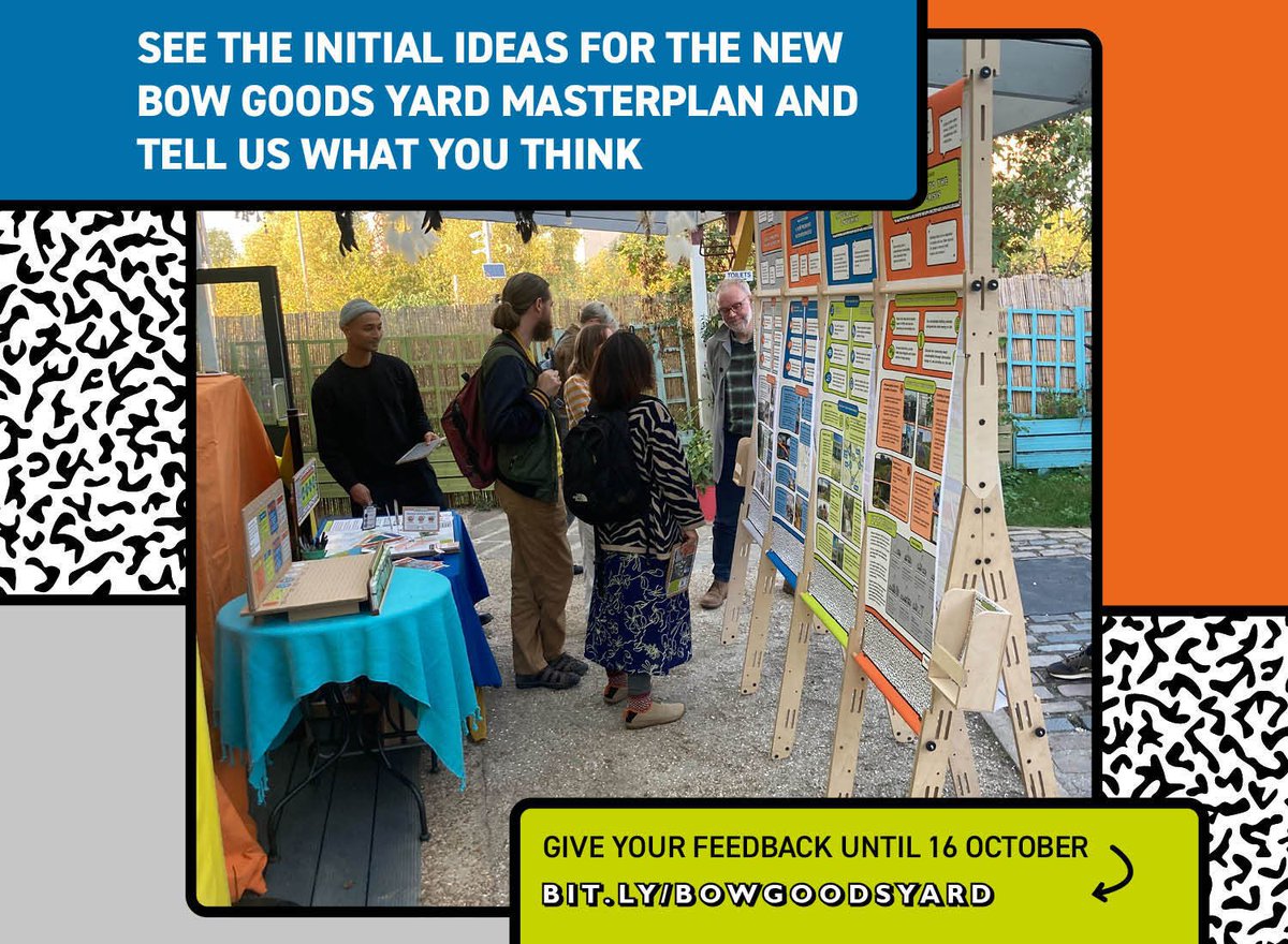 At four events this autumn, <a href="/wemakegood/">make:good</a> shared its initial ideas for the new Bow Goods Yard Masterplan with the public. 

Now is your chance to tell them what you think! 

Find out more &amp; submit your feedback by Monday 16 October ➡️ romanroadlondon.com/notices/bow-go…