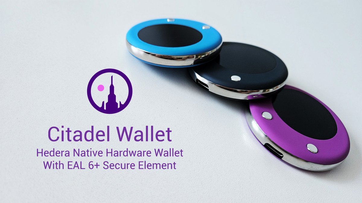 hbar1000's tweet image. Had the opportunity to see the brand new @citadelwallet hardware wallets at #HelloFutureLIVE on the weekend, thanks to @hbar_to_moon 😎

It’s a very sleek device, the touch screen is smooth, and it feels like you’re holding quality it in your hand 🔥

Perfect for ĦODLing your