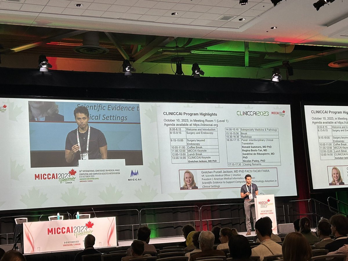 So glad that super star <a href="/Laparoscopes/">Dan Hashimoto, MD MS FACS</a> and the <a href="/cliniccai/">CLINICCAI</a> team are bringing clinicians to the <a href="/MICCAI_Society/">MICCAI</a>. 50% increase in submissions🚀. Congratulations!