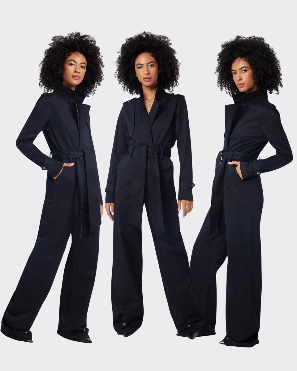 LITAbyCiara's tweet photo. Classy, chic and cool in this super stretchy cotton jumpsuit that does it all. Tailored to perfection and wide-legged for drama. 🖤 https://t.co/5g6ulwY3ta