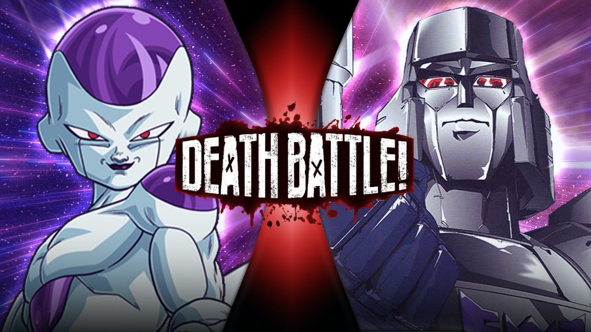 BenBSinger's tweet photo. FRIEZA vs MEGATRON debuts in just 1 hour! (Whoa!)

With @yugiohtas as Frieza, @TomStheVoice as Megatron, music by @bmichaelyates, and animation by @DevilArtemisX, this battle is MORE THAN MEETS THE... you know.

So. Who you got? https://t.co/LRJOViRUlB