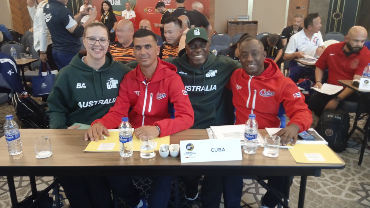 DuanysHT's tweet photo. Copa Mundial Juvenil de @Baseball5  de la @WBSC  Ankara 2023 realizó su Congresillo Técnico en el Hotel Crowne Plaza de la capital turca
⚾ Por Cuba participaron Sadian Fernández, mánager del equipo y Eros Bernal, jefe técnico de la disciplina. https://t.co/4nPuUtzVjc