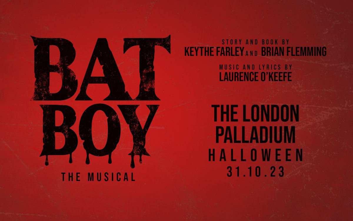 TheArtsShelf's tweet photo. Full cast &amp; creatives announced for Halloween concert of 'BAT BOY: THE MUSICAL' at the London Palladium! 🦇 

MORE INFO 👉 https://t.co/4ORSpEa0qj

#BatBoyTheMusical #LondonPalladium #Halloween @LWTheatres https://t.co/dySmr9GIsE