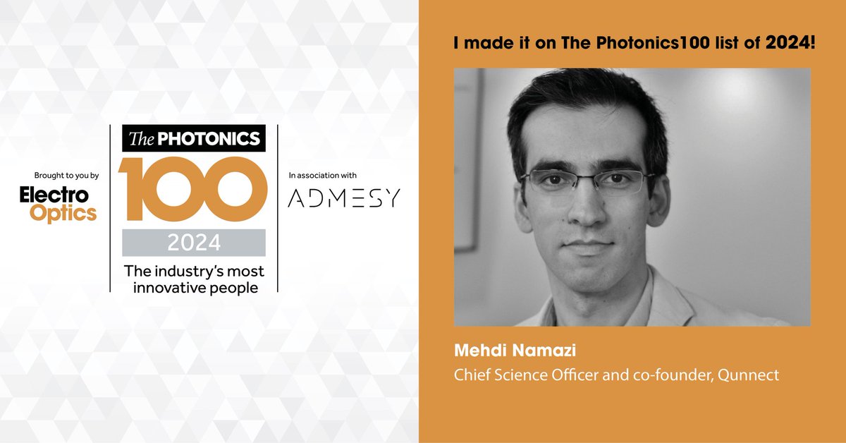 Look who made it on the @electrooptics' #Photonics100 list 🤩