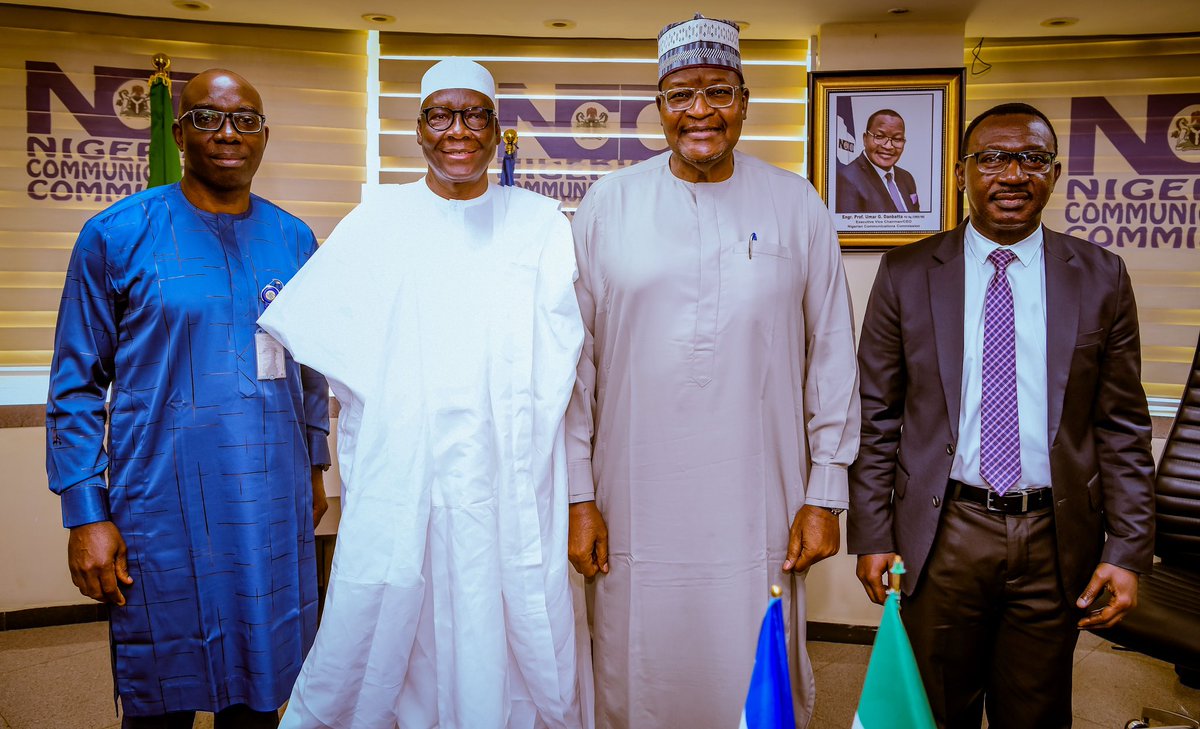 Prof_danbatta's tweet photo. Today, as the CEO/EVC of the Nigerian Communications Commission (NCC), I had the privilege of signing an MOU with Dr. Garba Abari, Director-General of the National Orientation Agency (NOA) on Cyber Security Sensitisation . https://t.co/NCHO9KbUMy
