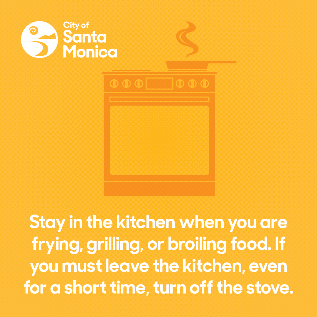🦸🐩Have a “kid-free and pet-free zone” of at least 3 feet around the stove and areas where hot food or drink is prepared or carried. #firepreventionweek #santamonicafire #santamonica