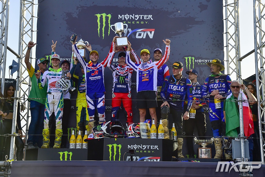 mxgp's tweet photo. 🇫🇷 WINNERS 🥇🏆

⭐️ 7th Victory in the MXoN 🙌
Chapeau❗

#MXoN #Motocross #MXGP #Ernee #Champion https://t.co/ssBrR2zE5M