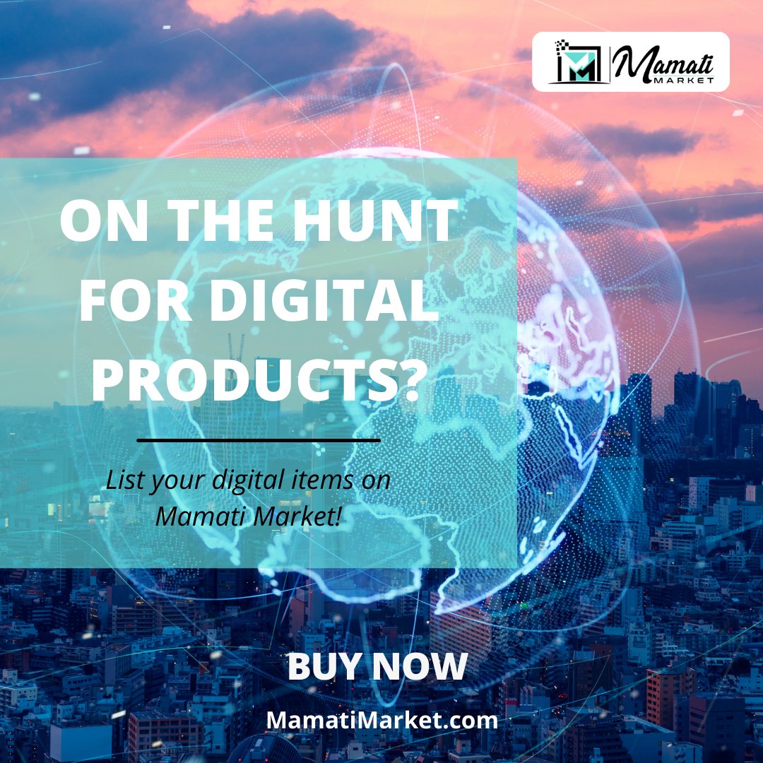 MamatiMarket's tweet photo. Mamati Market is here to simplify your life.
Purchase and sell your digital products using our platform.
Visit us: https://t.co/1VCFy7QTqf
#mamatimarket #webshop #ecommerce #buyonline #sellonline #wfh #workfromhome #digitalgoods #shopnow #onlinemusic #movies #onlinecommerce https://t.co/IHV3wUKraf