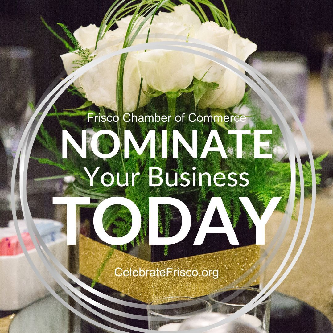Have you made an impact in the Frisco business community? Don’t be shy to shine a light on your achievements! Nominate your business for the Frisco Chamber of Commerce Annual Awards. Let’s celebrate success, innovation, and community together! bit.ly/3DkaAvA 💼🏆
