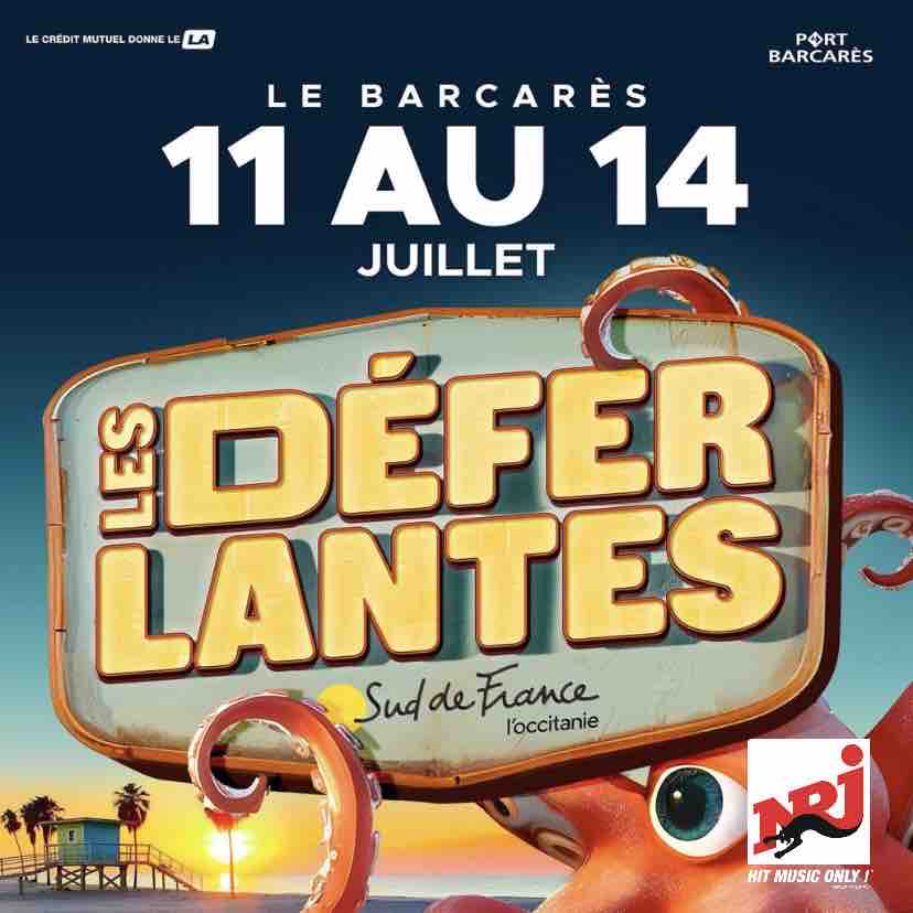 🚨 SAVE THE DATE 🚨 
Les Déferlantes viennent d’annoncer les dates de l’édition 2024 avec #NRJ !
📆 rdv du 11 au 14 juillet au Barcares 🚢🥳