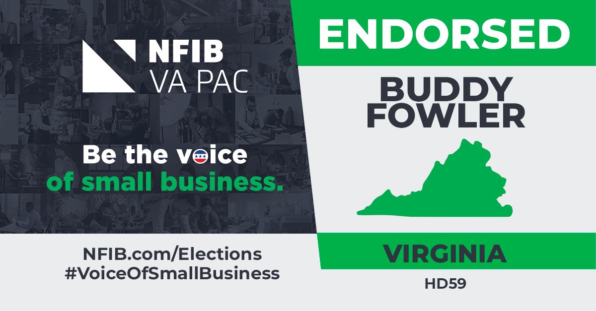 nfib_va's tweet image. @BuddyFowlerVA helped pass legislation that streamlined how Virginia assists #smallbiz entrepreneurs by consolidating burdensome reporting requirements. Buddy also voted to give owners who file as Schedule C a significant tax cut. The NFIB VA PAC is proud to endorse Buddy!