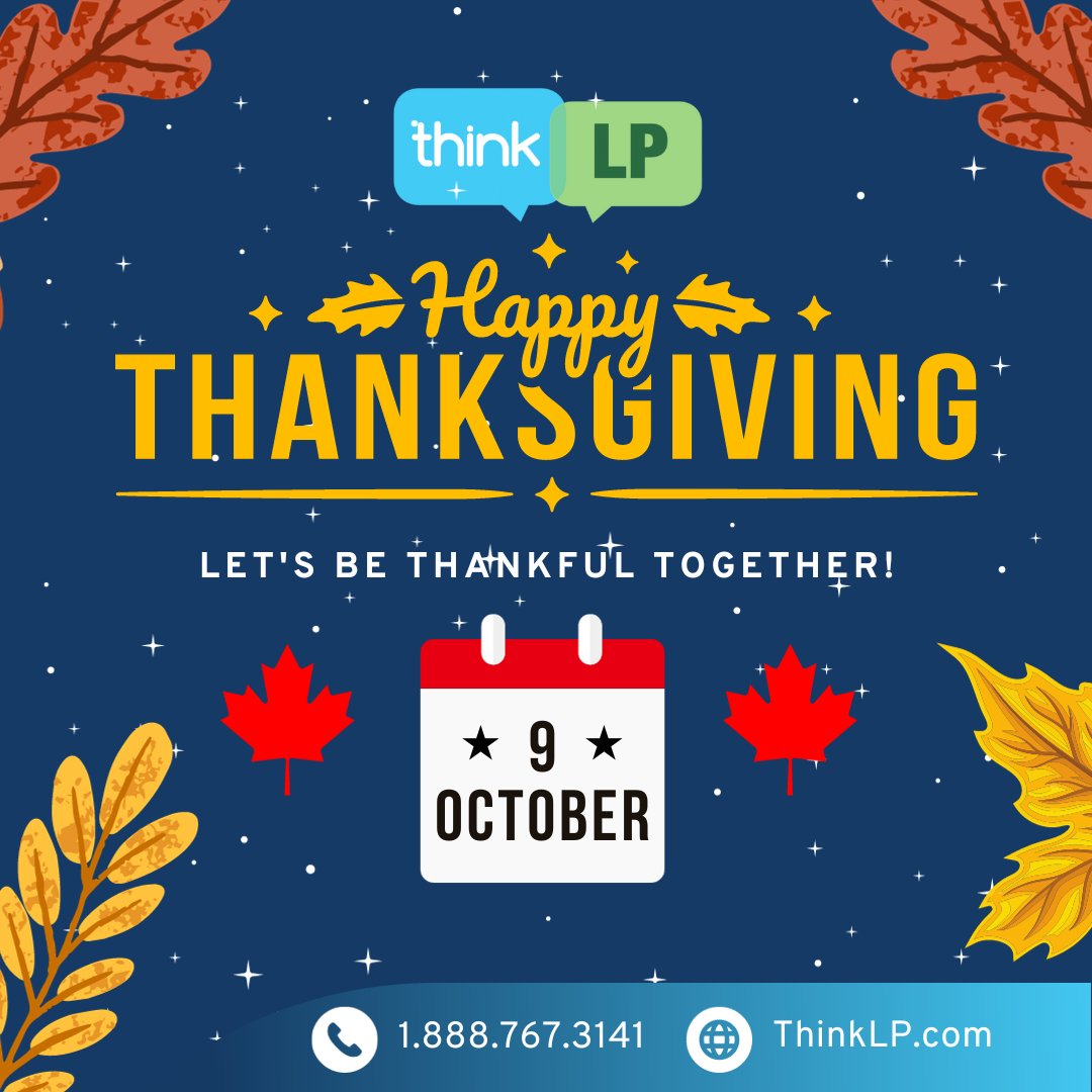 Today in Canada is a day to reflect on all the blessings in our lives and cherish our time with those who matter most. Wishing you all a happy Thanksgiving surrounded by the people you love.

#Canada #Thanksgiving #gratitude #blessings #family #friends #ThinkLP #CaseManagement