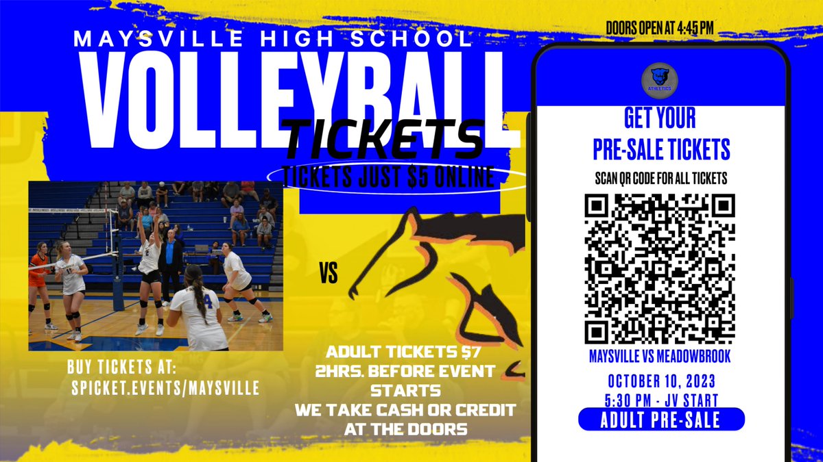 Maysville Athletics (@m_h_s_panthers) on Twitter photo Buy your pre-sale adult tickets here: events.ticketspicket.com/agency/9072eed…
<a href="/Colt_Athletics/">Meadowbrook Athletics</a> <a href="/MHSColts/">Meadowbrook HS</a> <a href="/brandonhannahs/">Brandon Hannahs</a> <a href="/MAYSVILLELSD/">Maysville Local Schools-Official</a> Buy your pre-sale adult tickets here: events.ticketspicket.com/agency/9072eed…
<a href="/Colt_Athletics/">Meadowbrook Athletics</a> <a href="/MHSColts/">Meadowbrook HS</a> <a href="/brandonhannahs/">Brandon Hannahs</a> <a href="/MAYSVILLELSD/">Maysville Local Schools-Official</a>