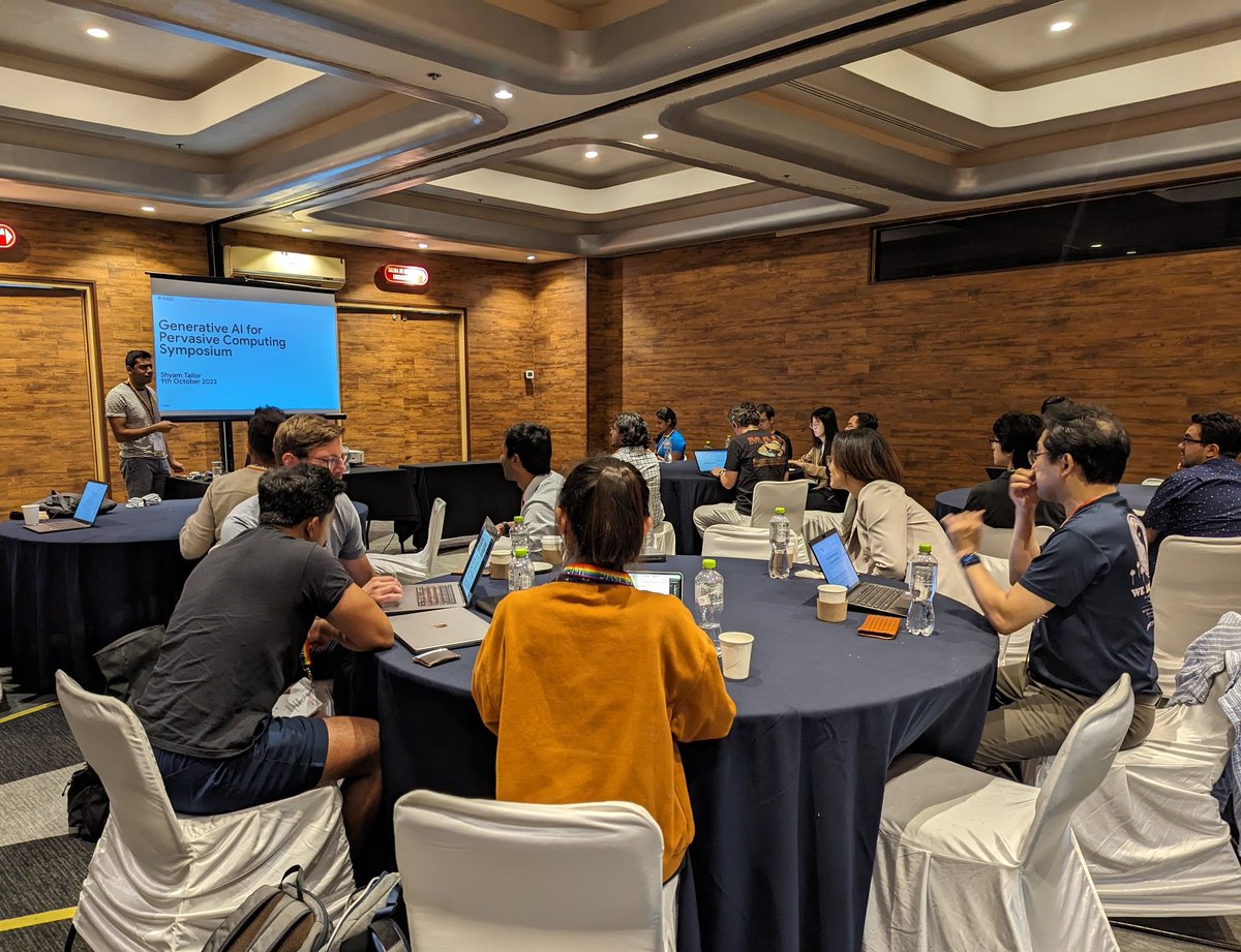 Our #GenAI4PC generative AI workshop is underway in Cancun, Mexico! #UbiCom2023 #ISWC2023 <a href="/satailor96/">Shyam Tailor</a>