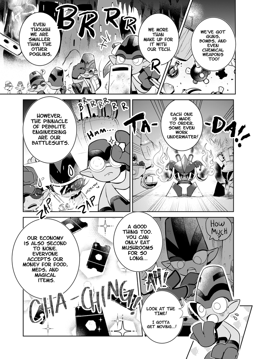 Beneath Pebblite soil, a symphony of invention plays out. 

From weaponry to chemistry, their creations astound. 

As Rocky drops a cryptic hint and glances at the clock, what's on the horizon? 🌐⏳