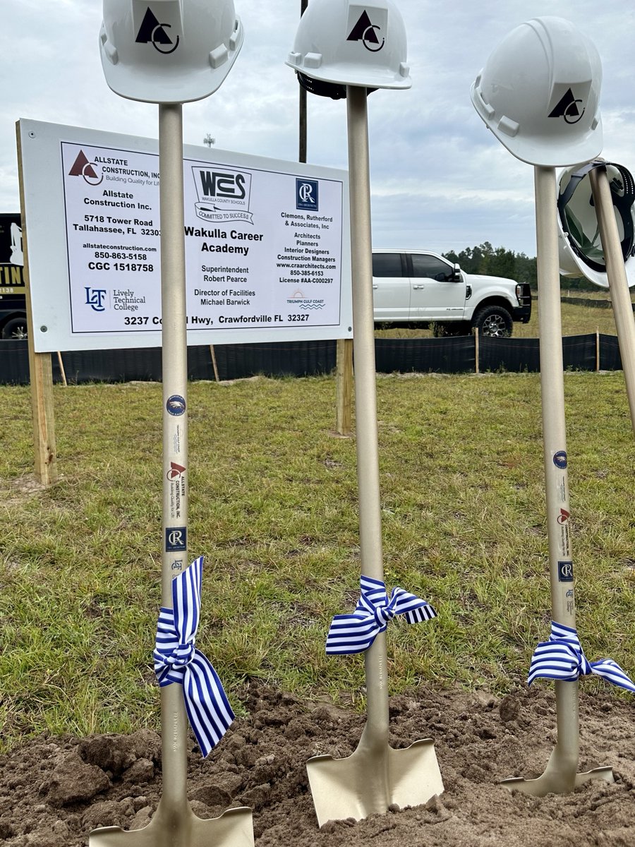 LivelyTechTally's tweet photo. Lively is growing regionally! The Groundbreaking for the new Wakulla War Eagle Career Academy took place last Friday. The project is led by Scott Brewer, a Lively grad, and his firm, Allstate Construction. The Academy will house Lively's programs in Wakulla County. #LivelyTech https://t.co/tS2eVDgyMo
