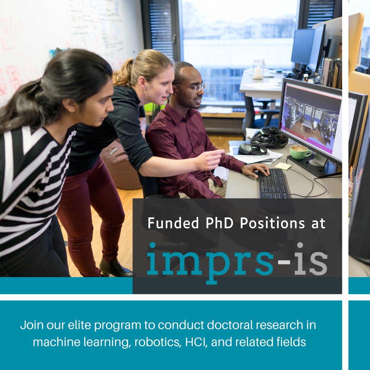 Cyber_Valley's tweet image. 🤖 💻 🚀 You can join @MPI_IS&apos;s elite #PhD program to conduct doctoral research in machine learning, robotics, HCI, computer vision &amp;amp; more.
⏱️ Deadline: Nov. 15, 2023. 
👉 More details &amp;amp; how to apply: cyber-valley.de/en/jobs/ #AI #AIPhD #AIResearch #AIJob