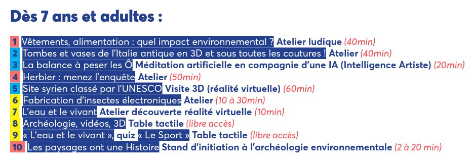 UPN_Recherche's tweet image. Samedi 14 octobre, la @FeteScience débarque au bâtiment Ginouvès de l&apos;@UParisNanterre dès 10h avec des ateliers et visites 3D liées aux recherches archéologiques (inscription possible pour l&apos;une d&apos;elle).

@MSH_Mondes @LabexPasp @poledito #archeo
Programme parisnanterre.fr/fds