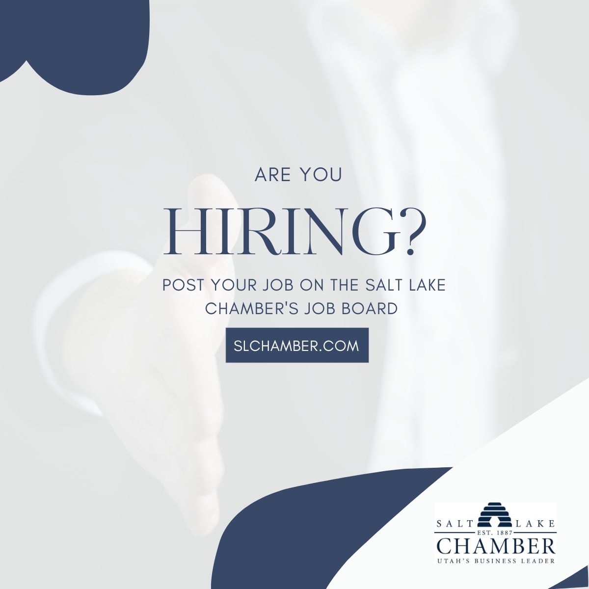 Is your business hiring? Reach a broader range of candidates by posting new positions on @saltlakechamber’s job board. Visit the member portal to submit your request at slchamber.com 
 #hiring #recruiting #utjobs #jobsutah