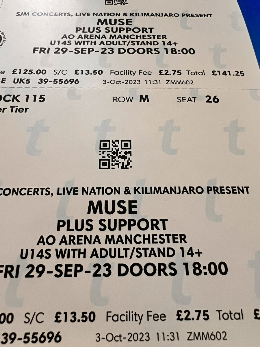 Well done <a href="/Ticketmaster/">Ticketmaster</a>  printing and posting Muse tickets 4 days after the gig