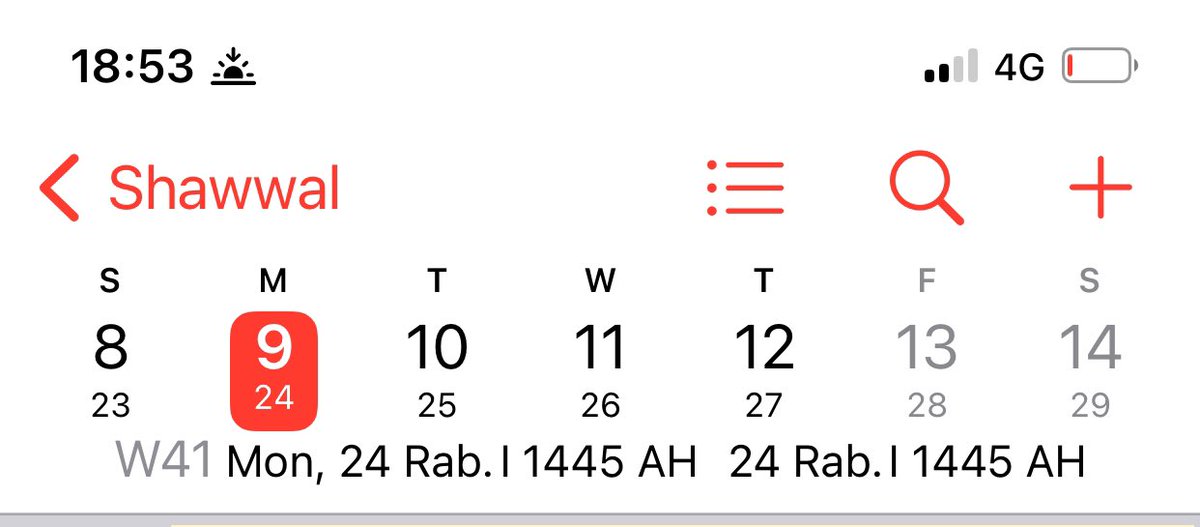 حدثت الايفون التحديث الاخير و كل شي تمام بس التاريخ سار ملخبط 🌚
احنا في ربيع ويطلع لي انه شوال فوق وتحت ربيع احنا فين 😂😂😂 
السؤال الثاني ابغى التاريخ يكون ميلادي مو راضي يزبط هل في حل ؟ في احد سار لو كدا ؟ 

#ايفون 
<a href="/7Alsabe/">عبدالله السبع</a>