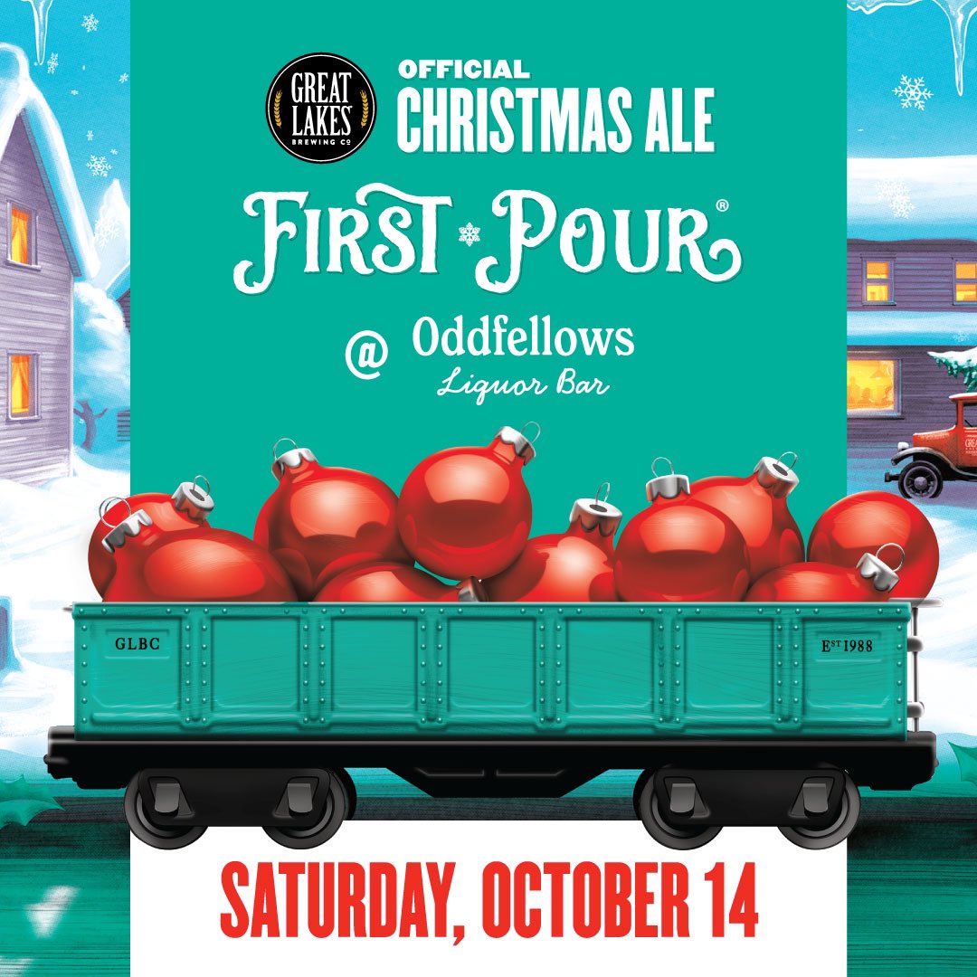 MARK YOUR CALENDARS!!🎄📆

The OFFICIAL Great Lakes Brewing Company Christmas Ale FIRST POUR in the Columbus area will take place THIS Saturday, October 14th, at Oddfellows Liquor Bar!

Time: open to close (Noon-2:30AM)
Location: 1038 N High St

Free swag and giveaways included!