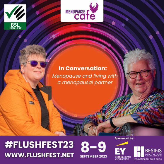 Menopause_Cafe's tweet photo. Scottish crime writer @valmcdermid and her partner @ProfJoSharp have an honest and open conversation about their experiences of #menopause, and share advice on how to support a partner going through it.
Buy tickets to access the #FlushFest recordings: https://t.co/u3ZMSdX9cf https://t.co/mrIk0Q2Uk3