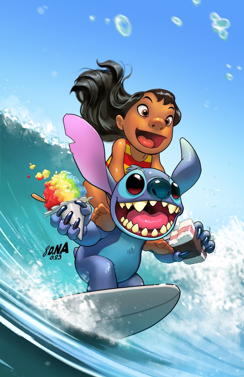 I get to edit a LILO & STITCH comic!!!!!!!!!!!! It's by @gregpak & Giulia Giacomino! Main cover's by @DavidNakayama! It's about a lil' girl who loves Elvis & a lil' alien that's a really good guy except when he's breaking everything!!!!!!!!!!!! JANUARY!!!!!!!!!