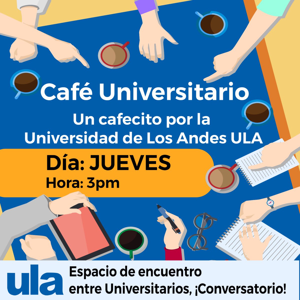 EgresadosULA's tweet image. 4° Café Universitario

Tema: Análisis de la cuota presupuestaria asignada a la Universidad de los Andes año 2024

Presentación: Prof. David Díaz Miranda 

Expositor: Prof. Víctor Hugo Molina 

Día: Jueves 12/10/2023
Hora: 3:00 P.M.

Lugar: Colegio de Contadores Públicos.
#Merida
