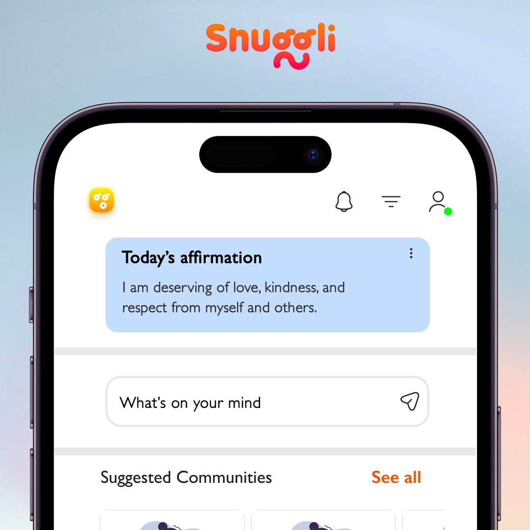 snuggliapp's tweet photo. Daily affirmations have the power to heal.💖 Share your favorite mental health affirmation with us. Together, we can inspire hope. #MentalHealthDay #MentalHealthAwareness https://t.co/luJXYAbujK