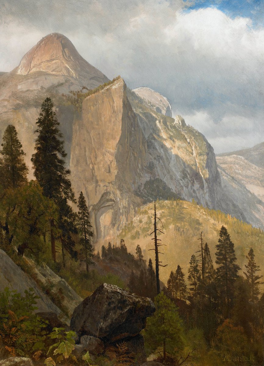 North Dome, Yosemite Valley by Albert Bierstadt, 1889.
#yosemite #california #albertbierstadt